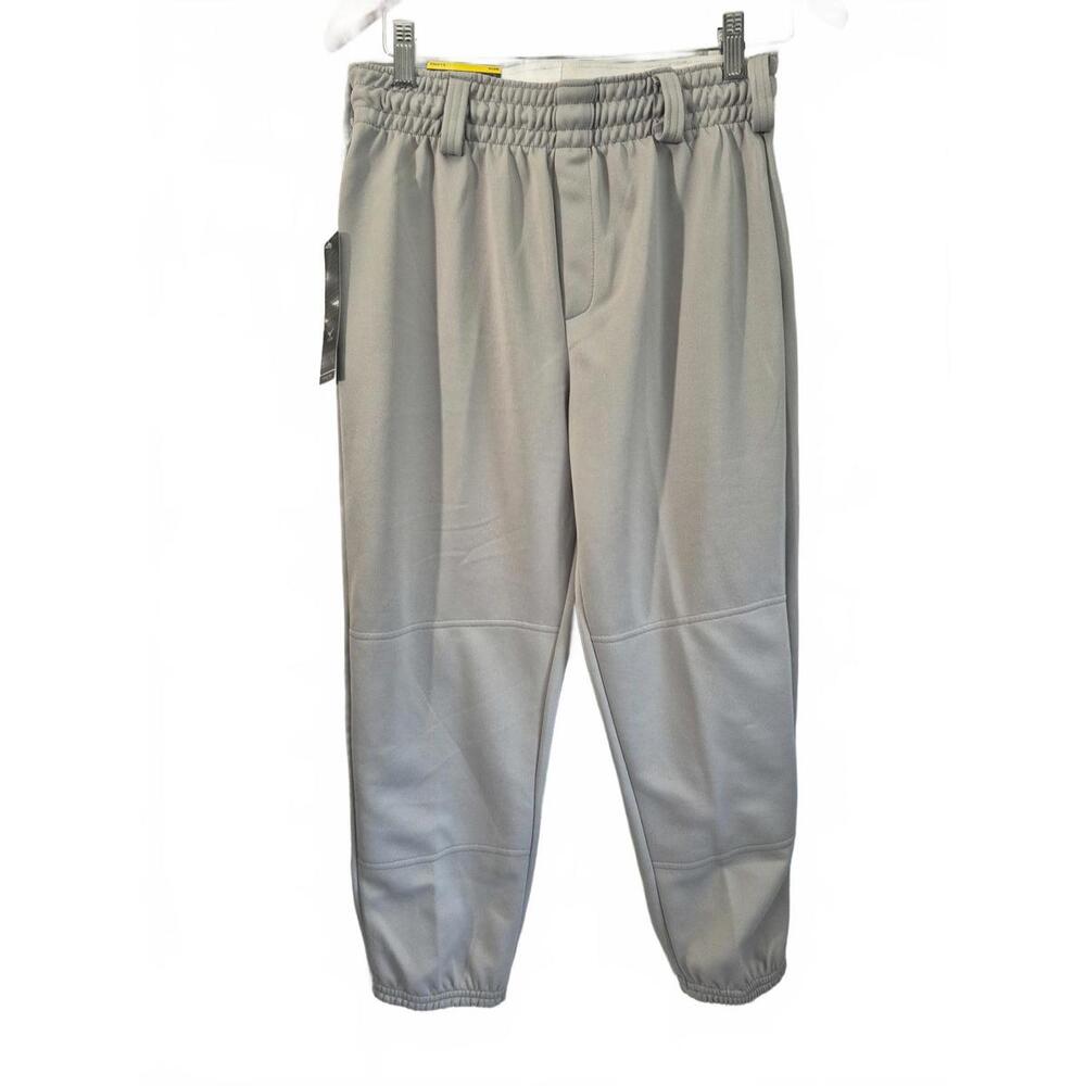 Nwt Mizuno Mvp Youths Pull Up Game Pant Color Gray Elastic Waist Pockets
